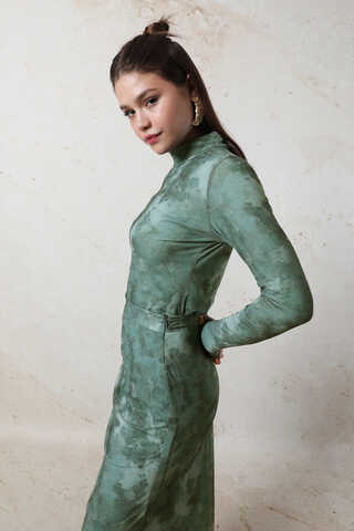 Batik Desenli Body Mint - 5