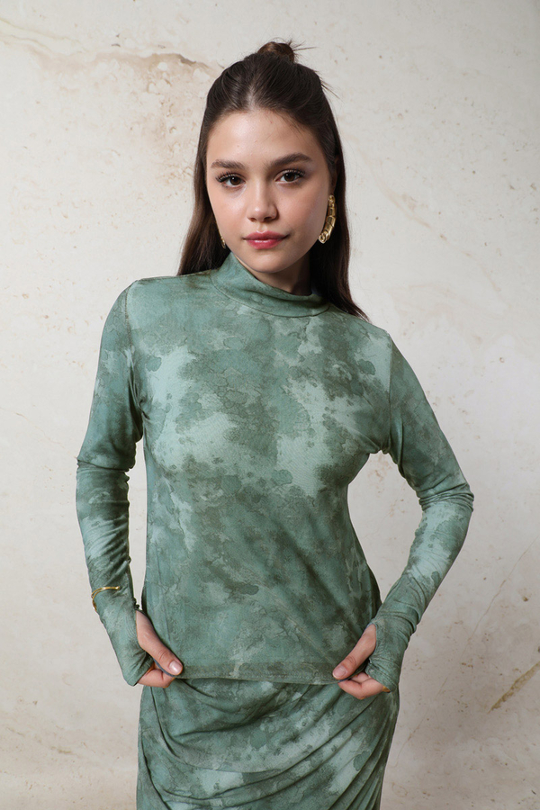 Batik Desenli Body Mint - 6