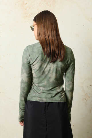 Batik Desenli Body Yeşil - 8