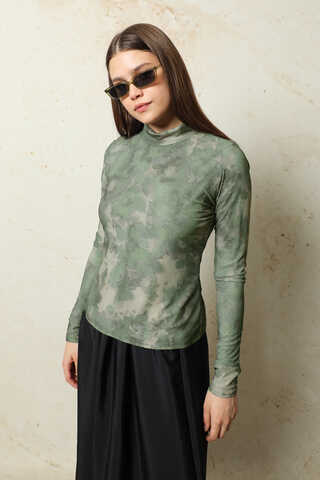 Batik Desenli Body Yeşil - 4