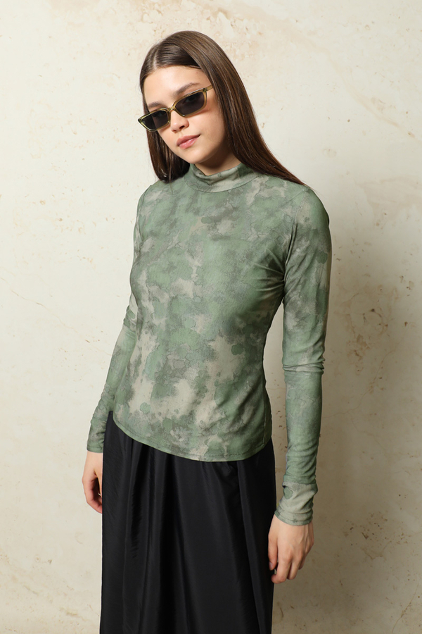 Batik Desenli Body Yeşil - 4