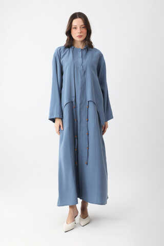 Beaded Jilbab Set Indigo - 2