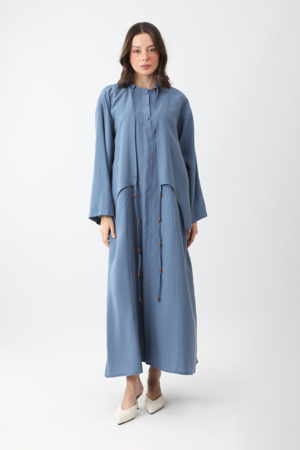 Beaded Jilbab Set Indigo - 2