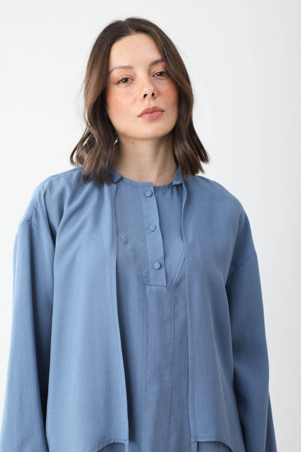 Beaded Jilbab Set Indigo - 4