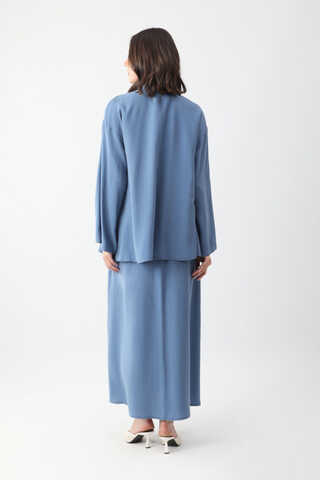 Beaded Jilbab Set Indigo - 8