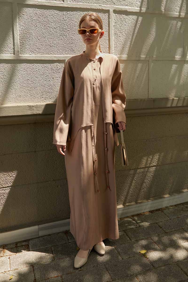 Beaded Jilbab Set Light Vizon - 12