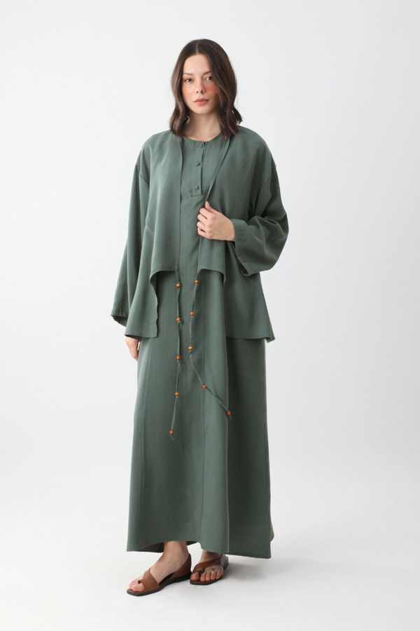 Beaded Jilbab Set Petrol - 2