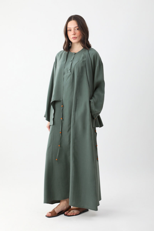 Beaded Jilbab Set Petrol - 7