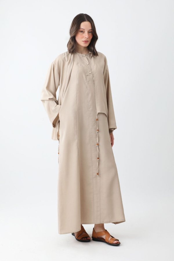 Beaded Jilbab Set Stone - 1