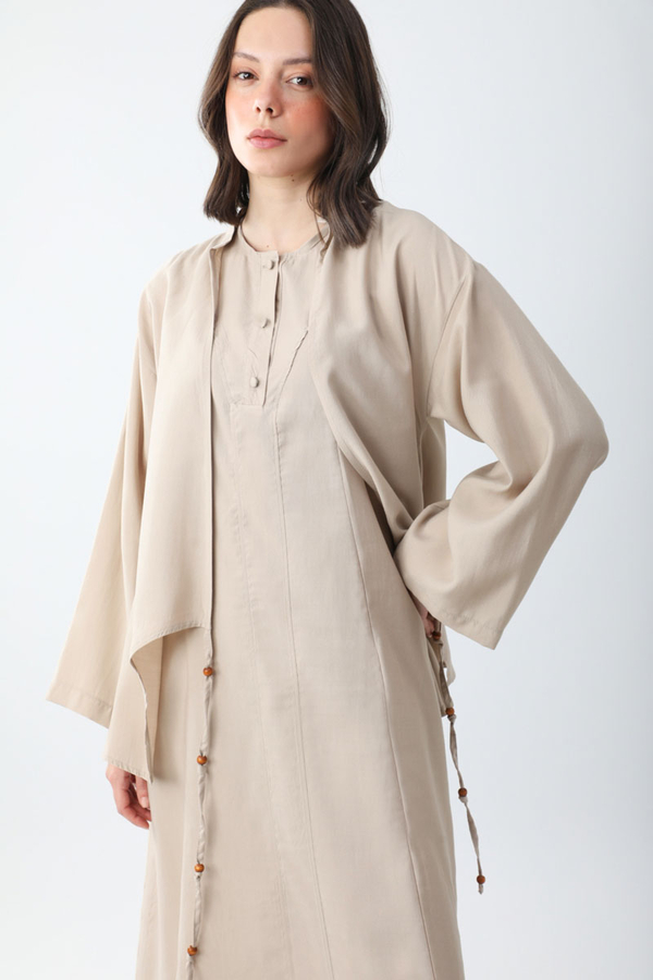 Beaded Jilbab Set Stone - 2