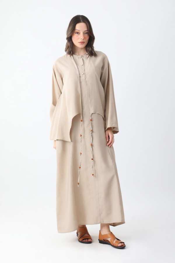 Beaded Jilbab Set Stone - 5