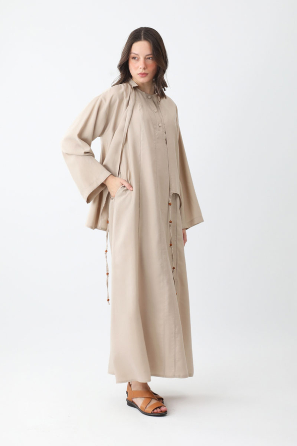 Beaded Jilbab Set Stone - 6