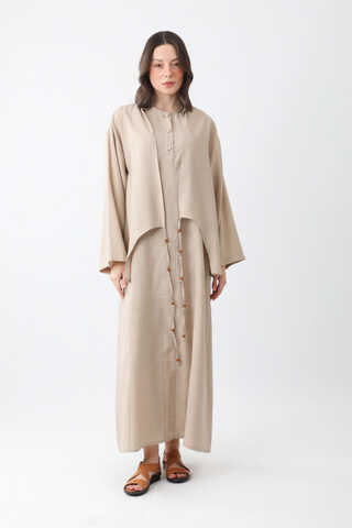 Beaded Jilbab Set Stone - 7