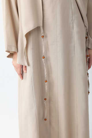 Beaded Jilbab Set Stone - 8