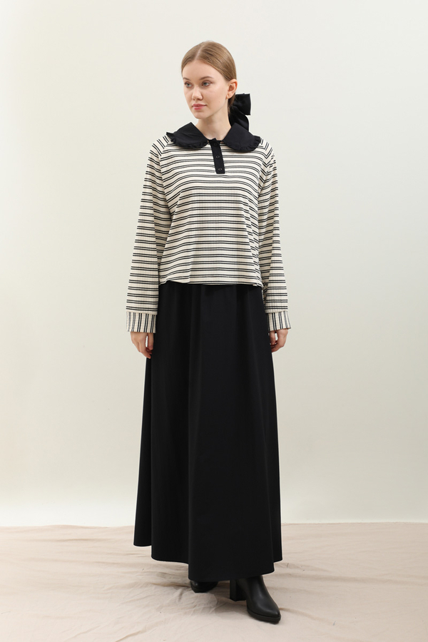 Bebe Yaka Etek Takım Ekru - 3