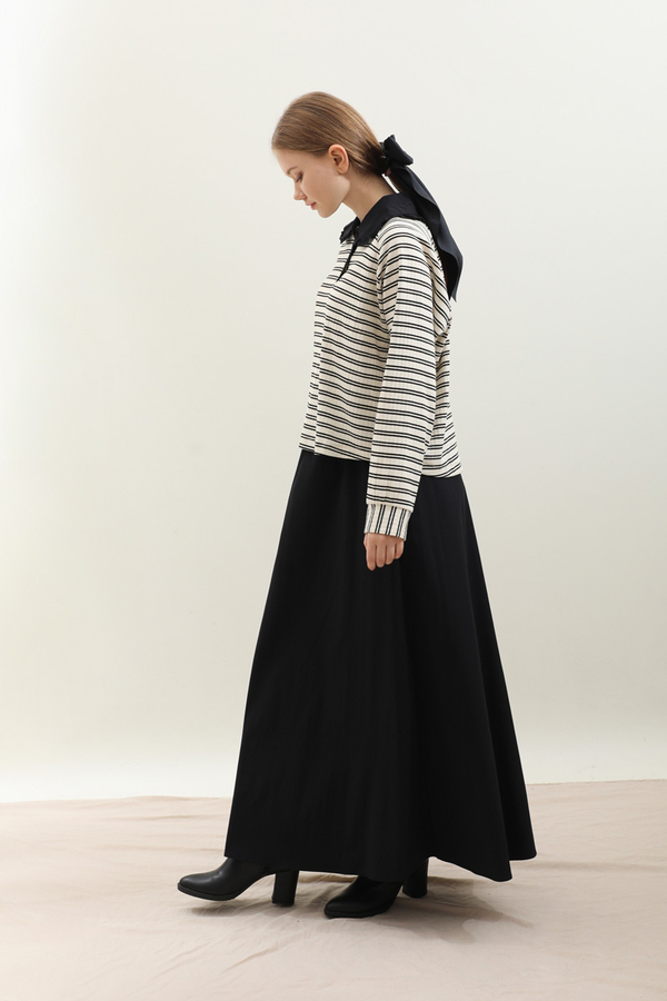 Bebe Yaka Etek Takım Ekru - 1