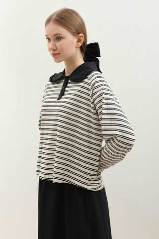 Bebe Yaka Etek Takım Ekru - 5