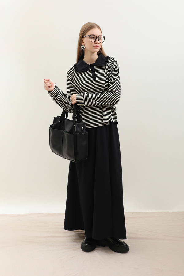 Bebe Yaka Etek Takım Siyah - 3