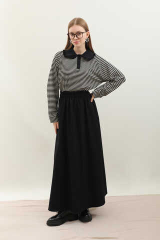 Bebe Yaka Etek Takım Siyah - 5