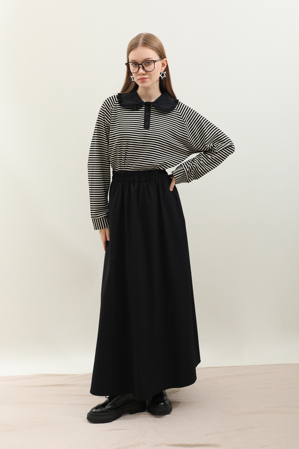 Bebe Yaka Etek Takım Siyah - 5