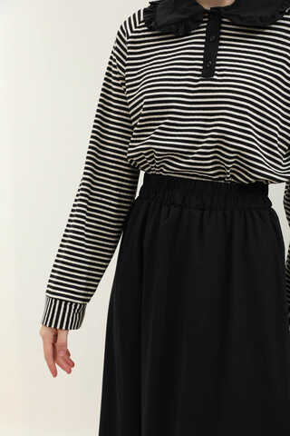 Bebe Yaka Etek Takım Siyah - 9