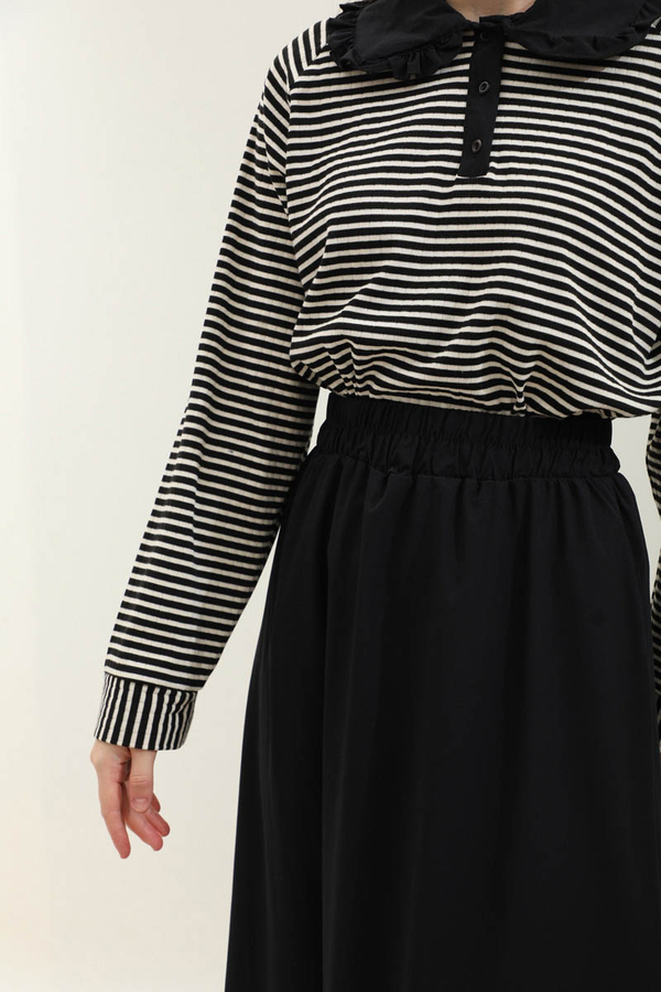 Bebe Yaka Etek Takım Siyah - 9