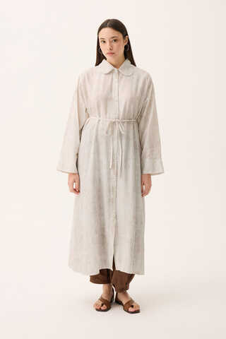 Bebe Yaka Tilbe Elbise Beyaz - 4