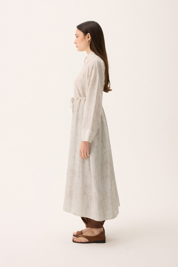 Bebe Yaka Tilbe Elbise Beyaz - 6