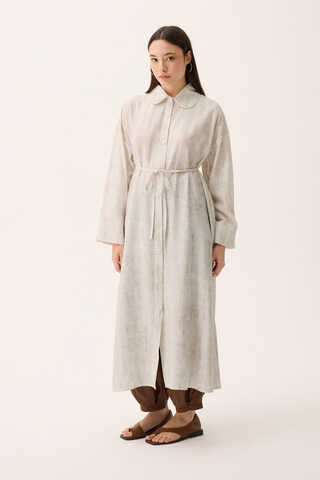 Bebe Yaka Tilbe Elbise Beyaz - 7