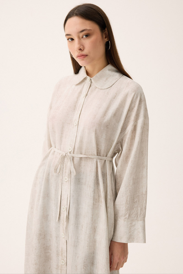 Bebe Yaka Tilbe Elbise Beyaz - 10