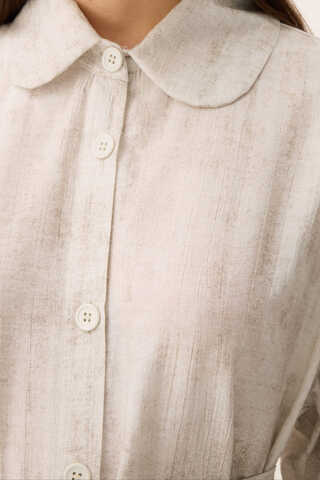 Bebe Yaka Tilbe Elbise Beyaz - 11