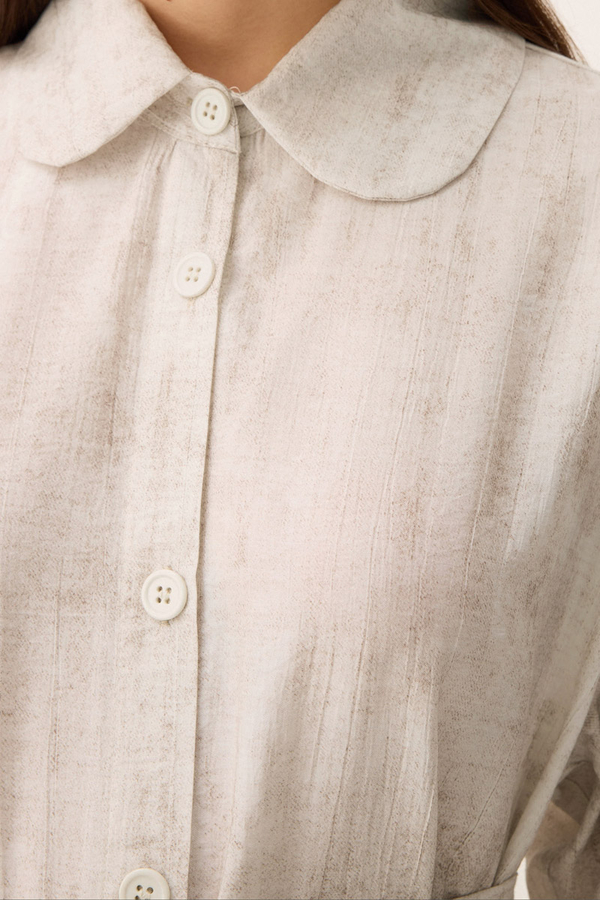 Bebe Yaka Tilbe Elbise Beyaz - 11