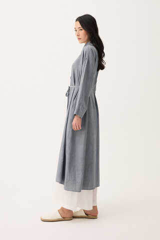 Bebe Yaka Tilbe Elbise Gri - 8