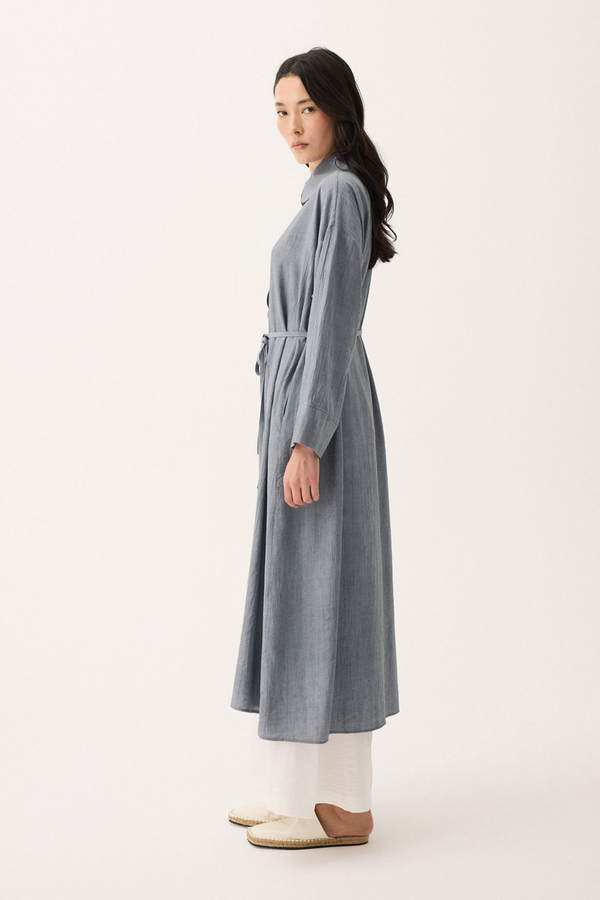 Bebe Yaka Tilbe Elbise Gri - 9