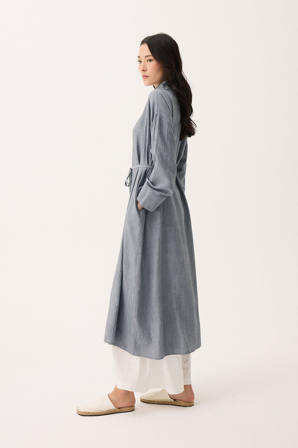 Bebe Yaka Tilbe Elbise Gri - 10