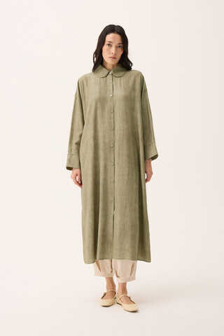 Bebe Yaka Tilbe Elbise Haki - 1