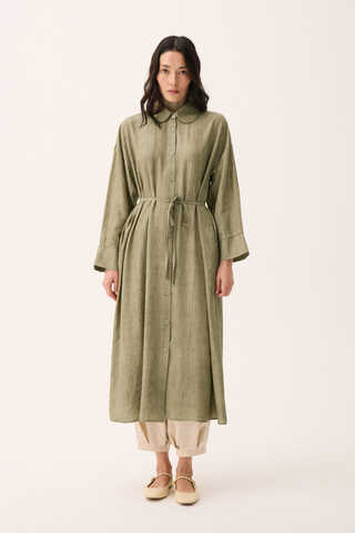 Bebe Yaka Tilbe Elbise Haki - 3