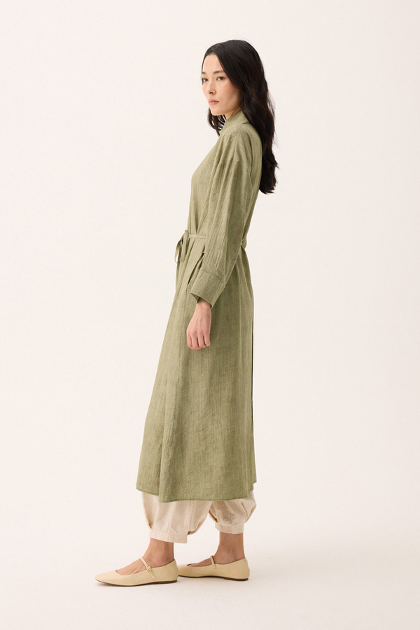 Bebe Yaka Tilbe Elbise Haki - 9