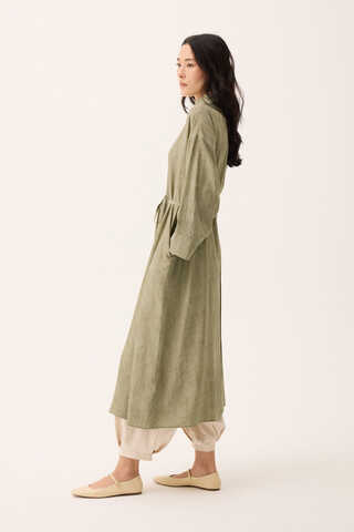 Bebe Yaka Tilbe Elbise Haki - 11