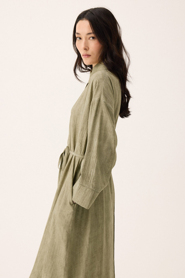 Bebe Yaka Tilbe Elbise Haki - 5