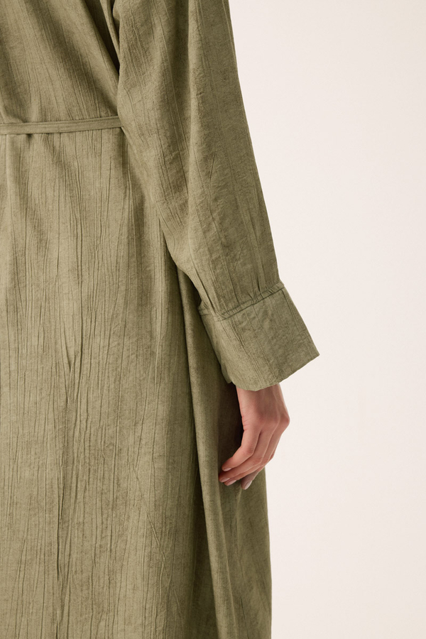 Bebe Yaka Tilbe Elbise Haki - 17