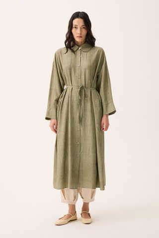 Bebe Yaka Tilbe Elbise Haki - 4