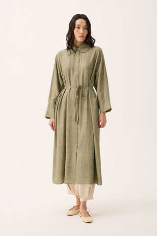 Bebe Yaka Tilbe Elbise Haki - 6