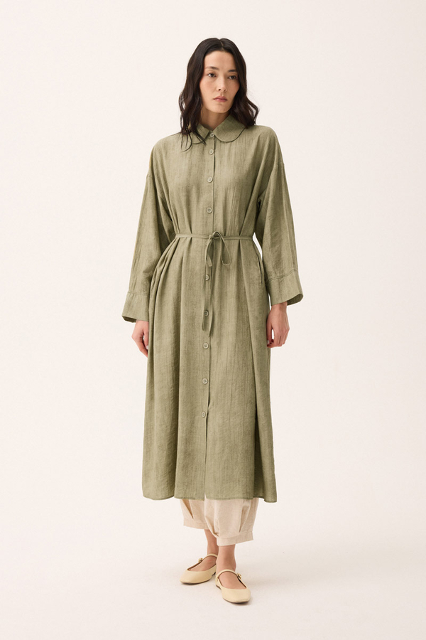 Bebe Yaka Tilbe Elbise Haki - 6