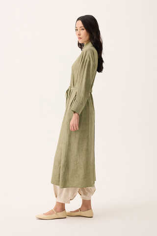 Bebe Yaka Tilbe Elbise Haki - 9