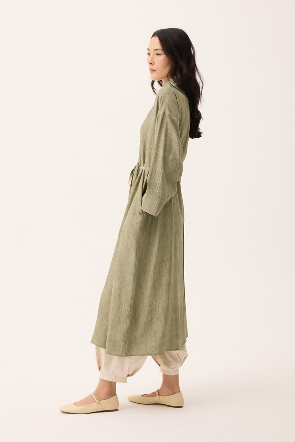 Bebe Yaka Tilbe Elbise Haki - 11