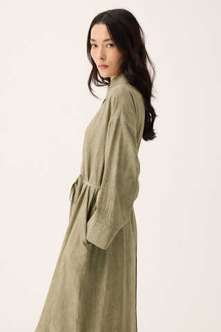 Bebe Yaka Tilbe Elbise Haki - 5