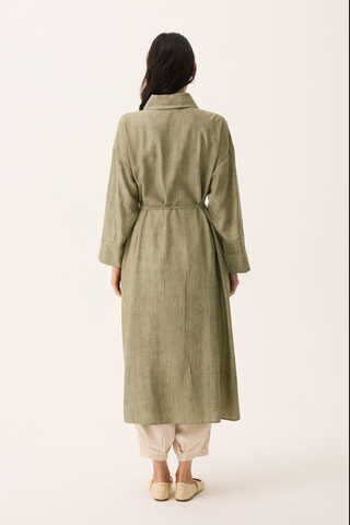 Bebe Yaka Tilbe Elbise Haki - 14