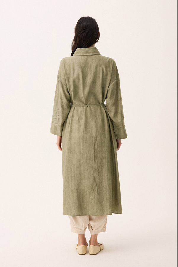 Bebe Yaka Tilbe Elbise Haki - 14