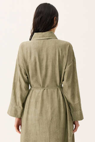 Bebe Yaka Tilbe Elbise Haki - 15